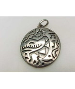 Vintage STERLING  Silver KOKOPELLI PENDANT - 1 1/2 inches-signed - FREE ... - $42.00