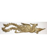 Antique Large Flying Pheasant Bird Accurate Cast Gold Art Wall Hanging O... - £78.34 GBP