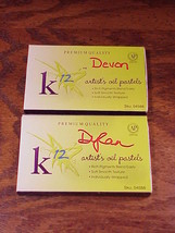 2 Boxes of K 12 Artist&#39;s Oil Pastels, SKU 04588, partially used - £4.25 GBP