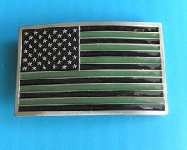 USA AMERICA UNITED STATES FLAG STARS STRIPES SUNBUED BELT BUCKLE 3.25 x ... - $16.94