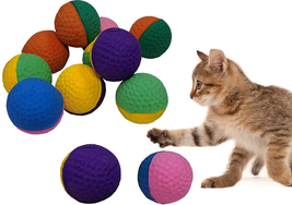 12 Pack Pet Ball Foam Sponge Ball Cat Toy Soft Bouncy Noise Free (12Pcs Pet Ball - £10.27 GBP