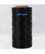 9 Ply Black Waxed Twine 1500 Feet 500 Yard Wax Lacing Cord 210D Polyeste... - £31.58 GBP