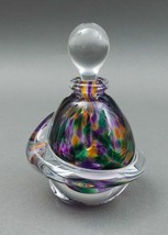 Roger Gandelman 2015  Signed Hand Blown Art Glass Perfume Bottle With Da... - $292.99