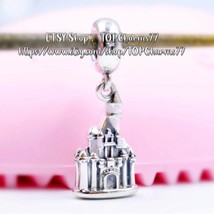 925 Sterling Silver Disney Parks Collection Cinderella Castle Dangle Charm  - £14.63 GBP