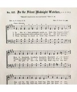 1883 Gospel Hymn Silent Midnight Watches Sheet Music Victorian Religion ... - $27.15 CAD