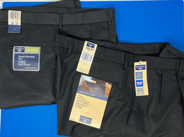 Dockers Mens 38 x 34, Lot of 2,  Dress pants, Relaxed fit, Pleated, Cuffs, Black - £32.53 GBP