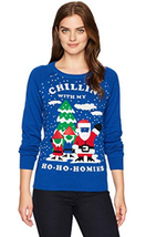 Hybrid Apparel Womens Ho Homies Selfie Holiday Sweater - £13.10 GBP