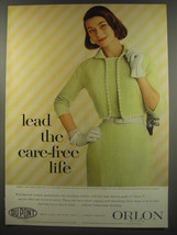 1956 Du Pont Orlon Advertisement - Suit by Karen Lee - Lead the Care-Free life - £14.78 GBP