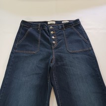 Jessica Simpson Wide Leg Utility Crop Women's Blue Denim Jeans Size 16/33 image 8