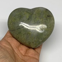 0.79 lbs, 3.2&quot;x3.5&quot;x1.5&quot;, Natural Untreated Green Quartz Crystal Heart Reiki, B3 - £23.09 GBP