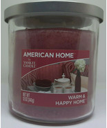 American Home By Yankee Candle Warm &amp; Happy Home 2 Wick Candle Brand New - £14.96 GBP