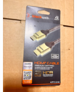 Blackweb Premium HDMI Cable, 4&#39; Foot, Black - $214.01 MXN