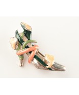 *Shoe Heel Enamel Sterling Silver Pin Brooch - $1,104.45 MXN