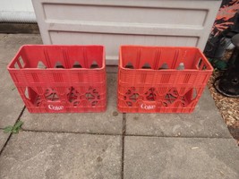 2 Vintage Coke 2 Liter Bottle Carrying/Storage Crates Containers Cases L... - $40.00