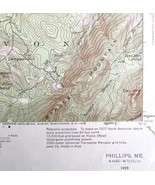 Map Phillips Maine 1929 Topographic Geological Survey 1:62500 22 x 18&quot; T... - €39,21 EUR