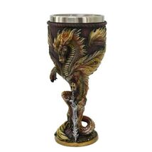 Flame Blade Dragon Goblet Chalice Wine Cup New - $27.98