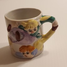 Jack &amp; Jill Children Nursery Rhyme Fairytale Ceramic 3D Mug Cup Vintage J.S.N.Y  - £6.28 GBP