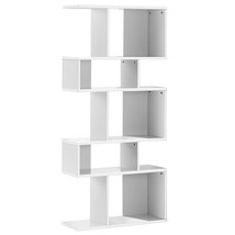 5 Cubes Ladder Shelf Corner Bookshelf Display Rack Bookcase-White - Colo... - $112.95