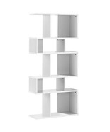 5 Cubes Ladder Shelf Corner Bookshelf Display Rack Bookcase-White - Colo... - $158.04 CAD