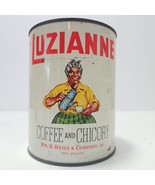 Vintage Luzianne Coffee And Chicory Tin Can Southern Decor New Orleans N... - $32.38 CAD