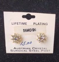 Swarovski crystal starburst stud earrings - $14.85