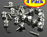 4Pcs Guitar Strap End Pins Lock Buttons Pegs Screw For Guitar Ukulele - £12.04 GBP