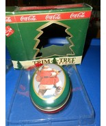 Coca-Cola Trim-A-Tree Collection 1990-1991 Santa Claus Coke Metal Tin Or... - £5.94 GBP