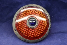 Antique Blue Dot Amber Reflective Style Light Glass Lens with Trim Bezel B 461 - $58.16