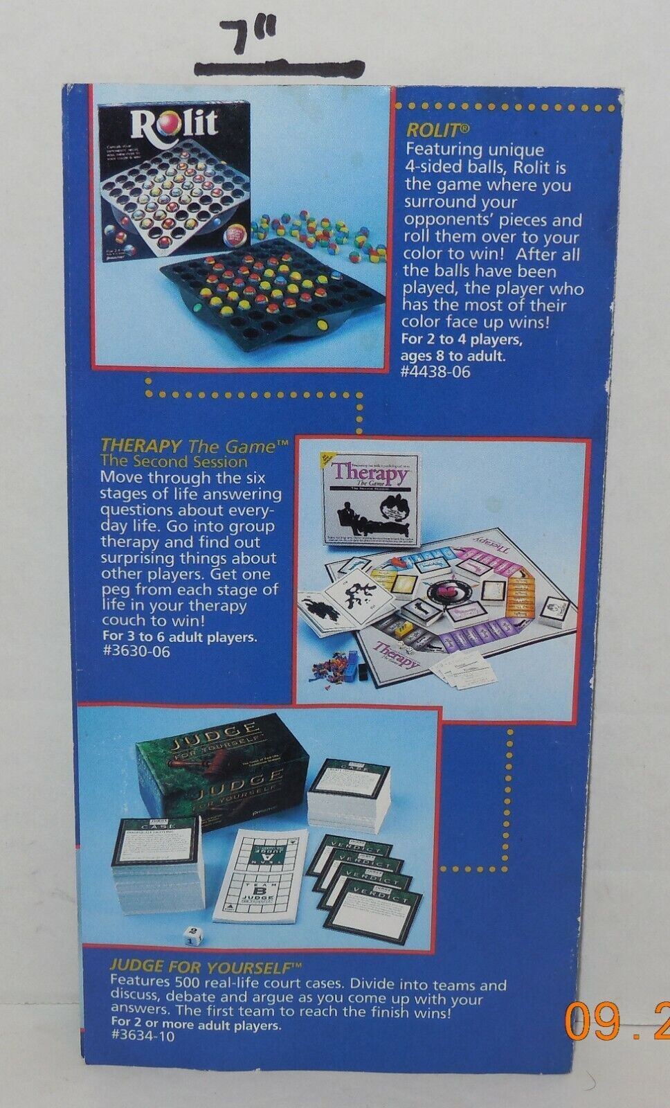 1995 Pressman Rummikub Board Game Replacement Pressman Family Fun Brochure - $9.60