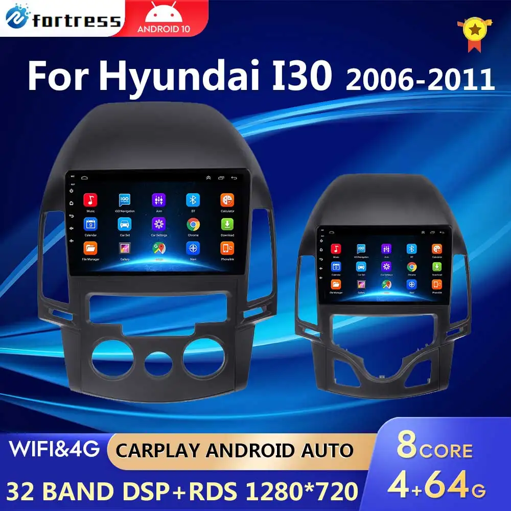 Android 10 Car Radio for Hyundai I30 2006-2011 Multimedia DVD Player Auto radio - £140.57 GBP+