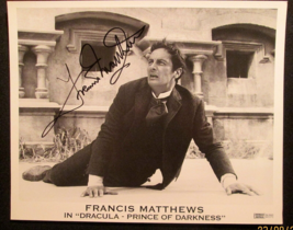 FRANCIS MATTHEWS: CHARLES KENT (DRACULA:PRINCE OF DARKNESS) HAND SIGN AU... - £155.36 GBP