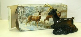 Vintage Avon Wild Country Aftershave Ten-Point Buck Decanter Bottle Full Box - $14.92