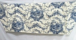 Waverly La Petite Ferme Toile Roosters Blue Cream Ring Hung/Fold-over Valance - $46.00