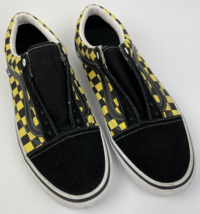 Vans Pro Skateboarding Low Top Shoes Checkered Black &amp; Yellow Sneakers Size 10 - £35.21 GBP