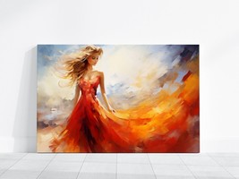 Woman Painting, Abstract Colorful Rainbow Female Painting, Beautiful Modern Art - £18.20 GBP+