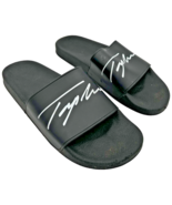 topman signature black rubber blade sliders 43/44 men&#39;s 10.5 - €9,34 EUR