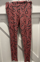 LULAROE LLR TALL&amp;CURVY RED AND PINK STRIPES WITH MIRRORS #693 - £32.24 GBP