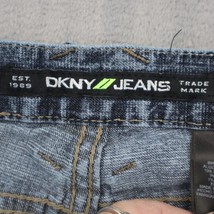 DKNY Pants Womens 6 Blue Straight Low Rise Button Pocket Dark Wash Denim Jeans - £23.24 GBP