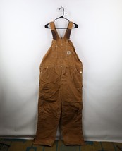 Vintage Y2K 2002 Carhartt Mens 44x32 Quilted Wide Leg Double Knee Overalls USA - $118.75