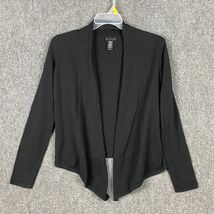 Apostrophe Cardigan Medium Women&#39;s Cotton Blend Black Long Sleeve M - $16.73 CAD