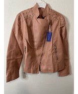 Chouyatou Blush Pink Faux Leather Motto Jacket Size XL - $40.83 CAD