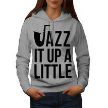 Wellcoda Jazz a Little Womens Hoodie, Music Casual Hooded Sweatshirt - £28.61 GBP