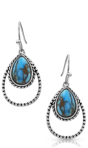 Montana Silversmith Double Rope Turquoise Earrings - £51.51 GBP