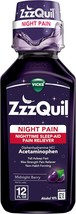 Vicks ZzzQuil Nighttime Pain Relief Sleep Aid Liquid, 12 fl oz, Max Strength Pai - £14.34 GBP