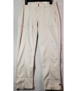 White House Black Market Cropped Pants Womens Size 6L Ivory Pockets Stra... - £23.03 GBP