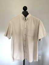 Columbia Tailored Shirt XL  Earth Tone Plaid Button-up Short Sleeved Shirt - $15.79