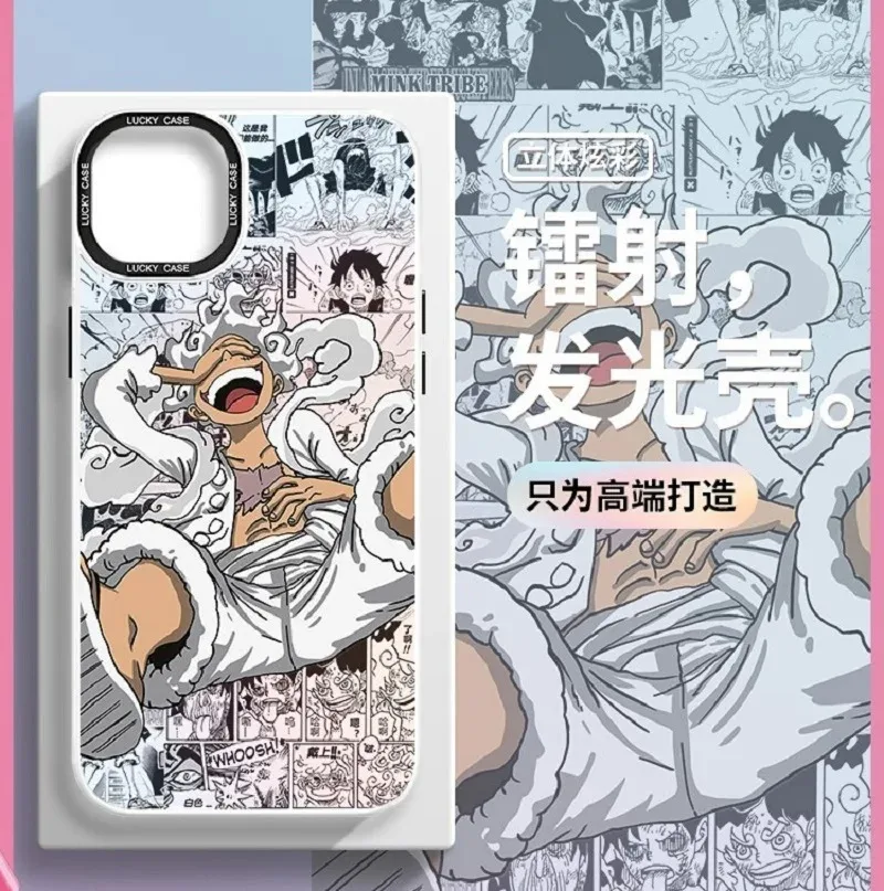 Anime One Piece Luffy Nika Gear 5 Phone Case For iPhone 15 14 13 12 11 XS Pro - £9.66 GBP