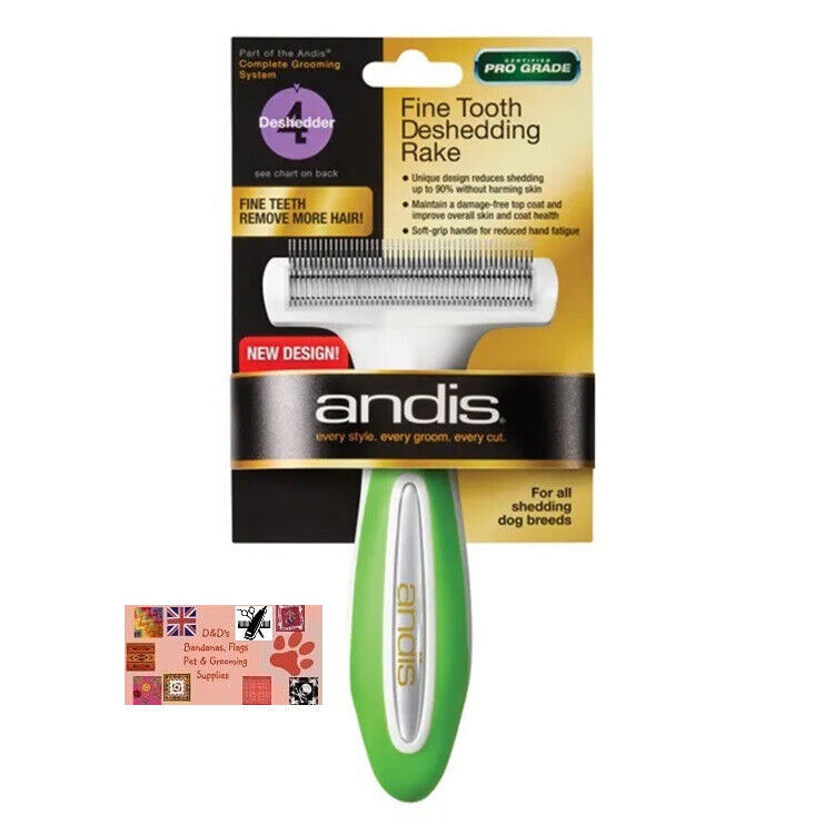 ANDIS Premium PRO FINE TOOTH DESHEDDING RAKE STRIPPER TOOL DOG Shed De-Matting - $38.99