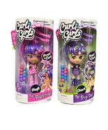 Curli Girls Hairstyling 5&quot; Dolls Hayli and Charli Set of 2 MagiCurl Hair - $24.76