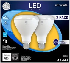 GE LED Indoor Floodlight Bulbs, 10 Watt (65 Watt Equivalent), Soft White, Medium - £21.93 GBP